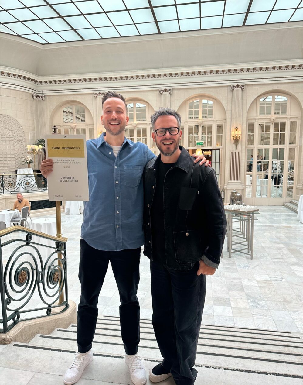 Marcin Zerek, Head of Trade Marketing, The Globe and Mail with Simon Cook, Chief Executive Officer, LIONS