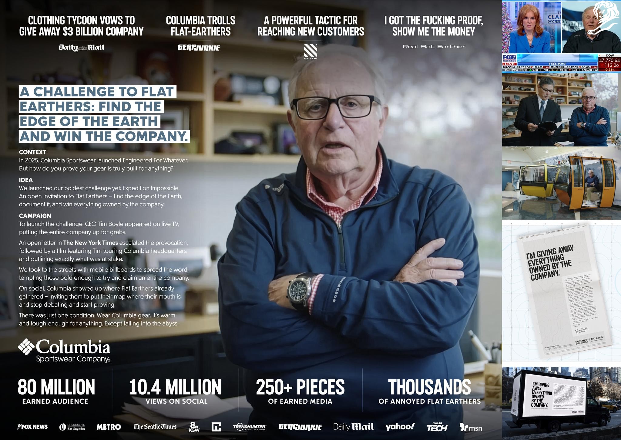 COLUMBIA SPORTSWEAR - Expedition Impossible - adam&eve_TBWA - Cannes Lions 2026 (Presentation Image from The Work - 1971862-32040266)